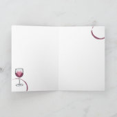 私のものになって ワイングラス 面白いテキスト かわいい漫画 カード (内部)