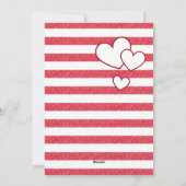 私のものになって 幸せなバレンタインデー ハート チョーク ストライプ シーズンカード (裏面)