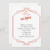 私のものになりなさい、さもなくば！反バレンタインパーティーの招待状 招待状 (正面/裏面)