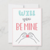 私のものになる – バレンタインデーのピンクカード (正面)