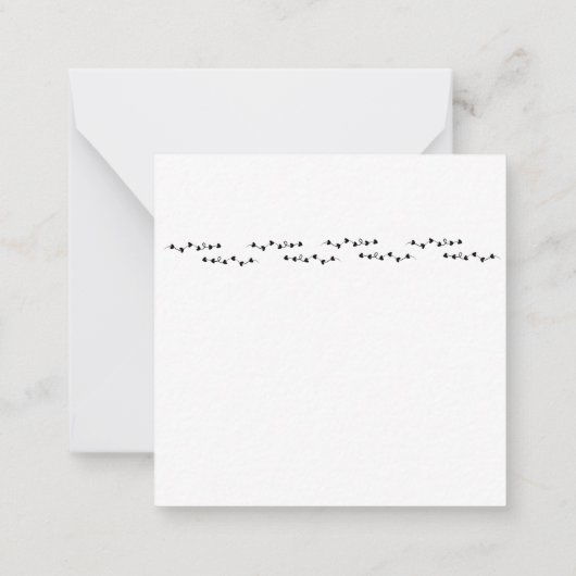 私のものに - かわいいパーソナライズされた現代的なバレンタイン ノートカード (裏面)