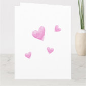 私のものに ヴァレンタインの水彩画 パリ エッフェル塔 カード (裏面)