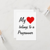 私のものはプログラマーのカード カード (正面/裏面インサイチュ)