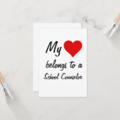 私のものは学校カウンセラーにカード カード (正面/裏面インサイチュ)