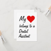 私のものは歯科助手のカードに属します カード (正面/裏面インサイチュ)