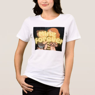 私のものフォーエバーキュート可愛いちびキャラプロポーズグローイングテ トライブレンドＴシャツ