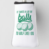 私のようにゴルフにはたくさんのボールが必要だ ゴルフヘッドカバー (回転90)
