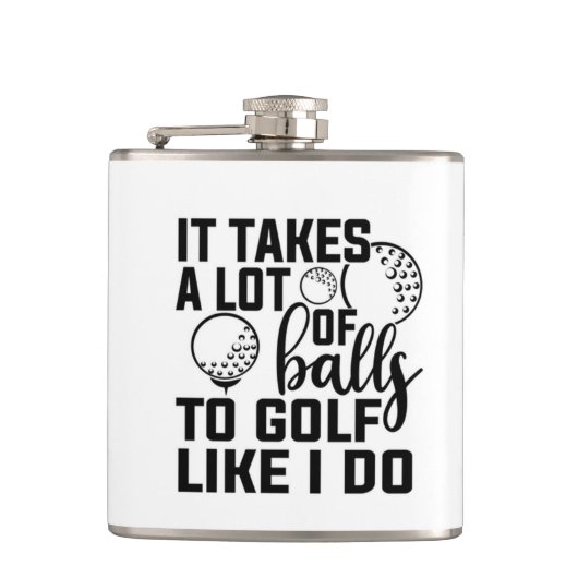 私のようにゴルフにはたくさんのボールが必要だ フラスク (正面)