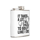 私のようにゴルフにはたくさんのボールが必要だ フラスク (右)