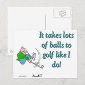 私のようにゴルフにはたくさんのボールが必要だ ポストカード (正面/裏面)