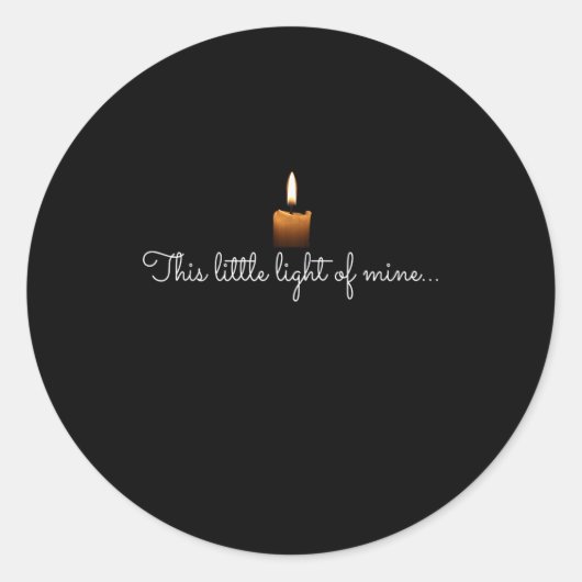 私のろうそくキリスト教の信仰のこの小さな光 ラウンドシール (正面)