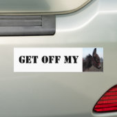 私のろばを離れて得て下さい! バンパーステッカー (車上)