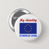 私のアイデンティティの欧州連合 缶バッジ (正面&裏面)