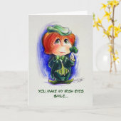 私のアイリッシュの目を作るスマイル – グリーティングカード (黄色い花)