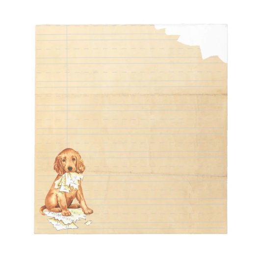 私のアイリッシュ食べセッターの宿題 ノートパッド (正面)