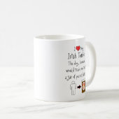 私のアイリッシュ・テリアはピーナッツバターを愛します コーヒーマグカップ (正面右)