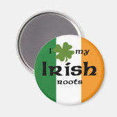 私のアイルランドのルーツを「シャムロック」する マグネット (正面/裏面)