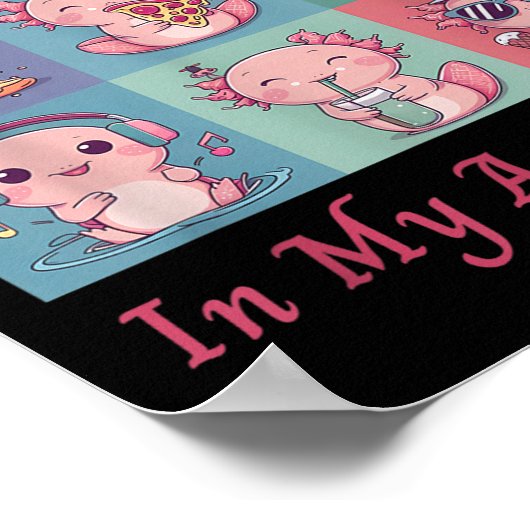 私のアクソロトル時代のキュートなクリスマス アクソロトルに ポスター (角)