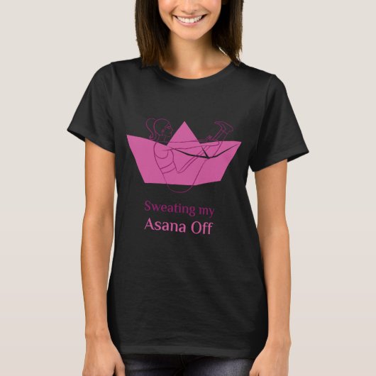 私のアサナを汗をかくヨガ Tシャツ (正面)