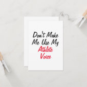 私のアスリート声を使わない カード (正面/裏面インサイチュ)