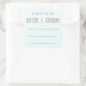 私のアドバイスの花嫁&花婿ステッカー スクエアシール (バッグ)