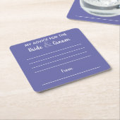 私のアドバイスは花婿のペリウィンクルおもしろい スクエアペーパーコースター (アングル)