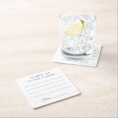 私のアドバイス新郎新婦おもしろいパープル結婚ズ スクエアペーパーコースター (インサイチュ)