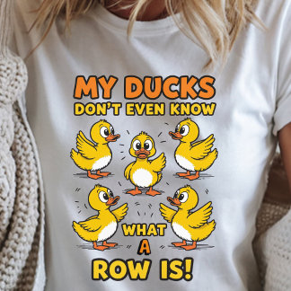 私のアヒルたちは一列に並ぶことすら知らない トライブレンドＴシャツ