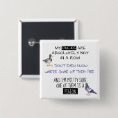 私のアヒルは列に並んでない 缶バッジ (正面&裏面)