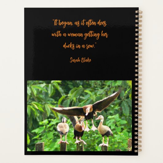 私のアヒルは毎年列に並んでいるプランナー プランナー手帳 (裏面)