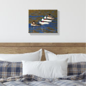 私のアヒルを連れて行く:4つのバフ頭のアヒル キャンバスプリント (インサイチュ (寝室))