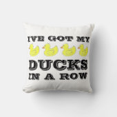 私のアヒル得はゴムの列のダッキー（アヒルちゃん）ダッキー（アヒルちゃん） クッション (正面)