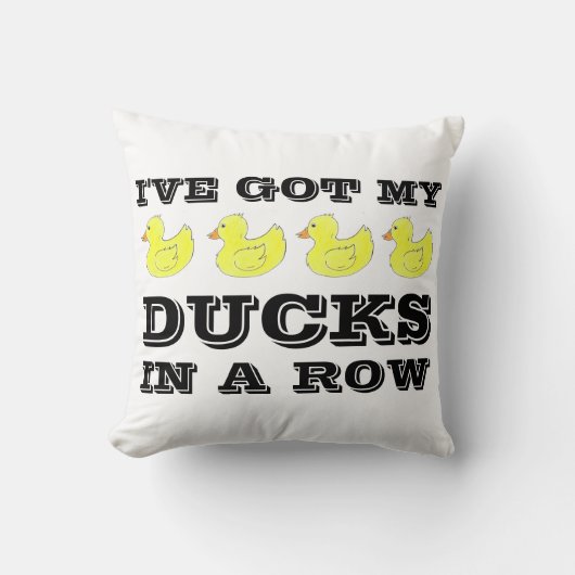 私のアヒル得はゴムの列のダッキー(アヒルちゃん)ダッキー(アヒルちゃん) クッション (正面)