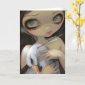 "私のアホウドリ"の挨拶状 カード (黄色い花)