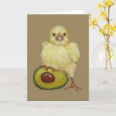 私のアボカドのグリーティングカード カード (黄色い花)