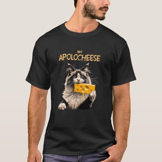 私のアポロチーズ駄洒落子猫ラグドール Tシャツ (正面)