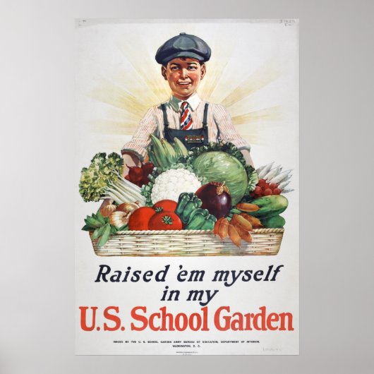 私のアメリカの学校の庭で育った'Em My U.S. School Garden - 1919 ポスター (正面)