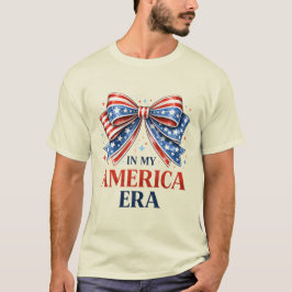 私のアメリカ愛国リボン七月四日 Tシャツ
