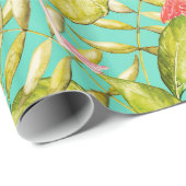 私のアロハジャングルの鳥のフラミンゴの庭 ラッピングペーパー (ロールコーナー)