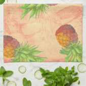 私のアロハ熱帯パイナップル花園 キッチンタオル (折り畳み)