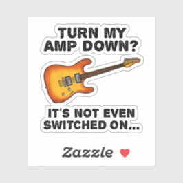 私のアンプをエレキギターのギタリストおもしろいに下ろす シール