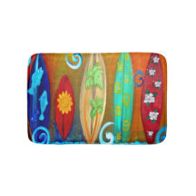私のアートワークのサーフボードバスマット