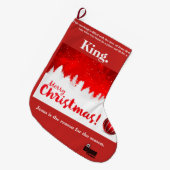 私のイエスが季節の理由だ ラージクリスマスストッキング (正面 (吊り時))