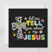 私のイエスについて教えよう、素敵なキリスト教徒の宗教 招待状 (裏面)