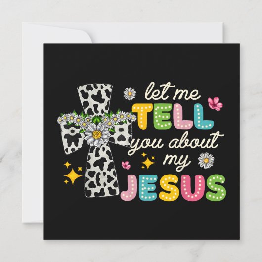私のイエスについて教えよう、素敵なキリスト教徒の宗教 招待状 (裏面)