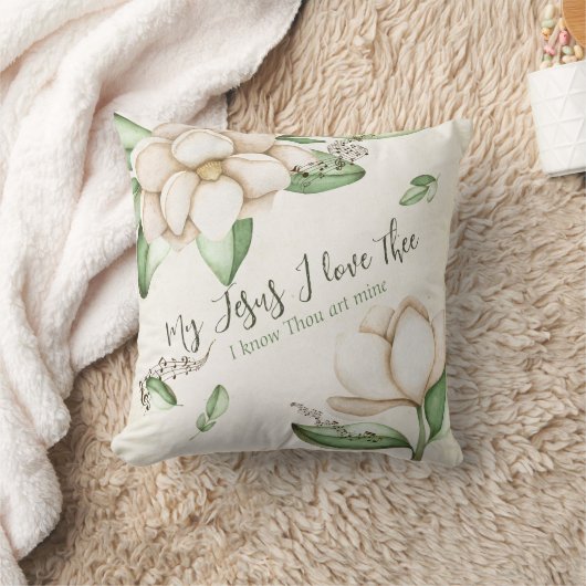 私のイエスはマグノリアを愛しエレガントている クッション (ブランケット)