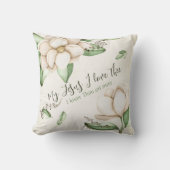 私のイエスはマグノリアを愛しエレガントている クッション (正面)