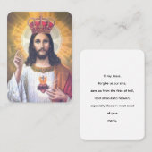 私のイエスは私たちの罪を許す祈りの言葉 名刺 (正面/裏面)