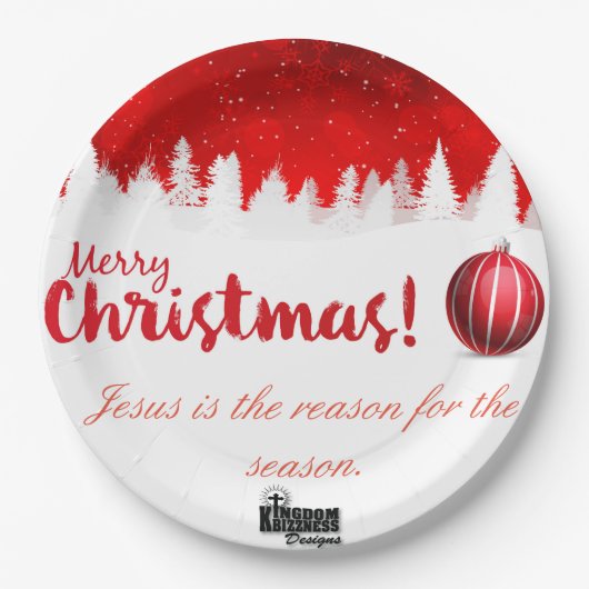 私のイエス・キリストは季節の理由です ペーパープレート (正面)