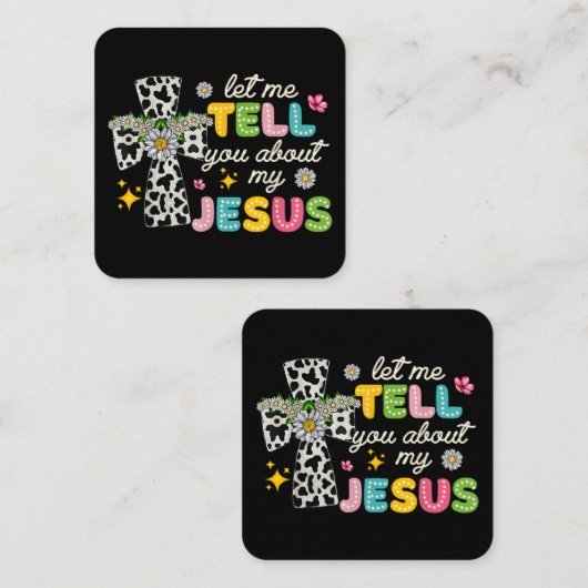 私のイエス・グルーヴィー・クリスチャンの事を話そう スクエア名刺 (正面/裏面)